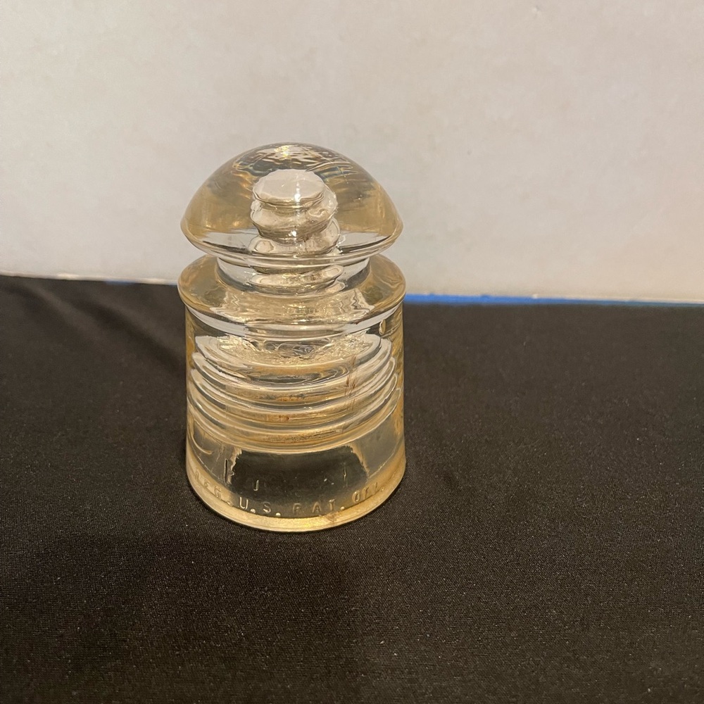 Vintage Clear Glass Insulator 4” Pyrex
